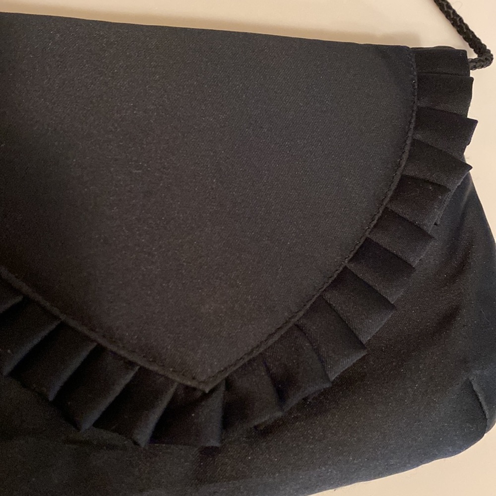 Milor Black Satin Evening Bag - Picture 4 of 12